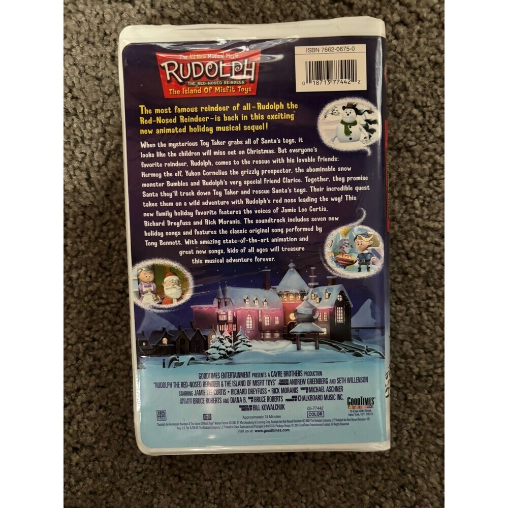 Rudolph the Red Nosed Reindeer & the Island of Misfit Toys VHS - Picture 2 of 2